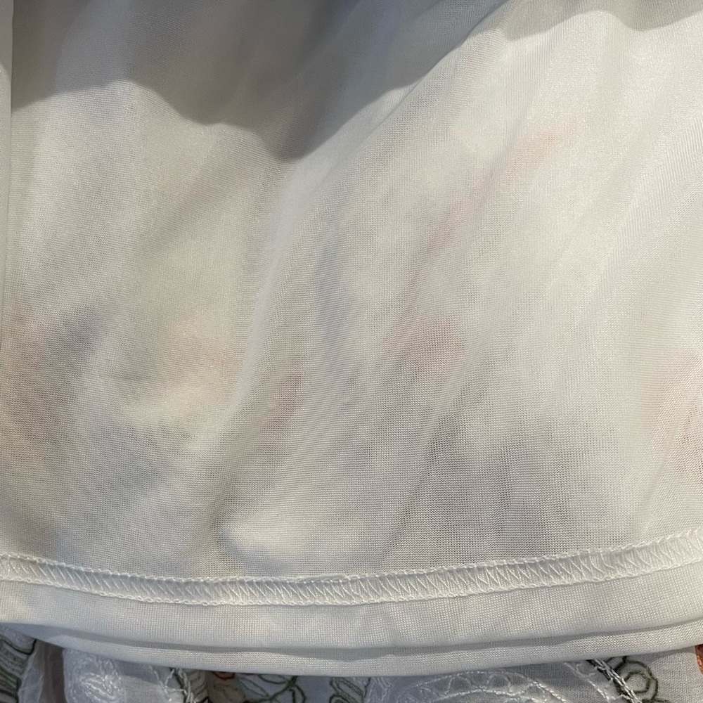 Hudson Gray White Floral Embroidered Tiered Skirt Boho Cottage Core Cowgirl Chic - Picture 6 of 7